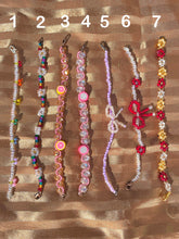 Load image into Gallery viewer, Cute Handmade Beaded Bracelets - Flower Beads, Fruit Beads
